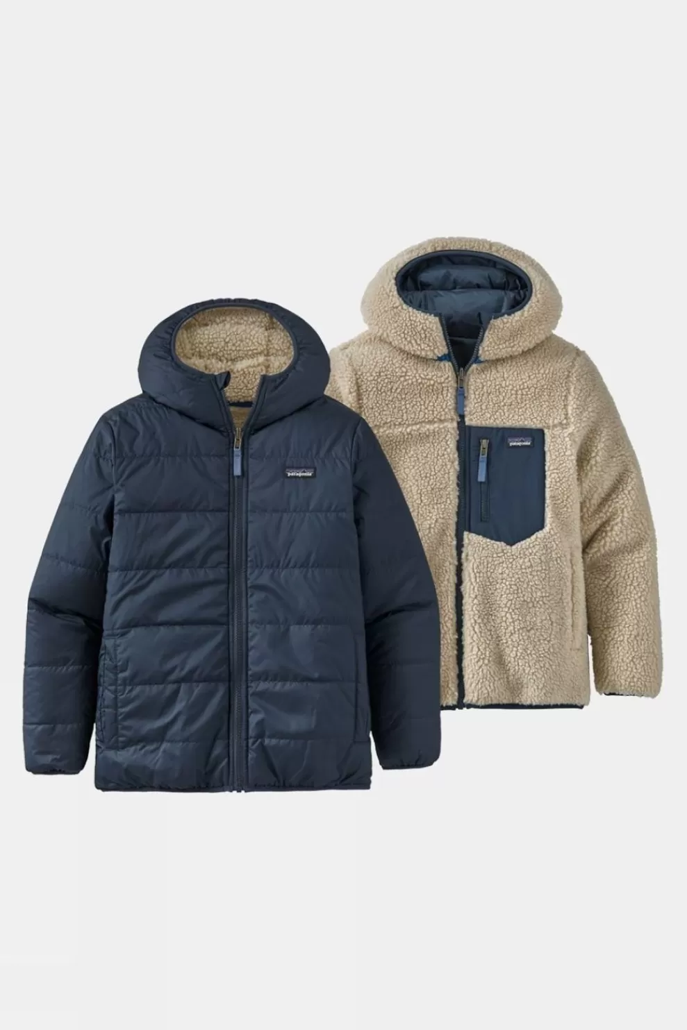 Patagonia Boys Reversible Ready Freddy Hooded Jacket<Kids Insulated Jackets