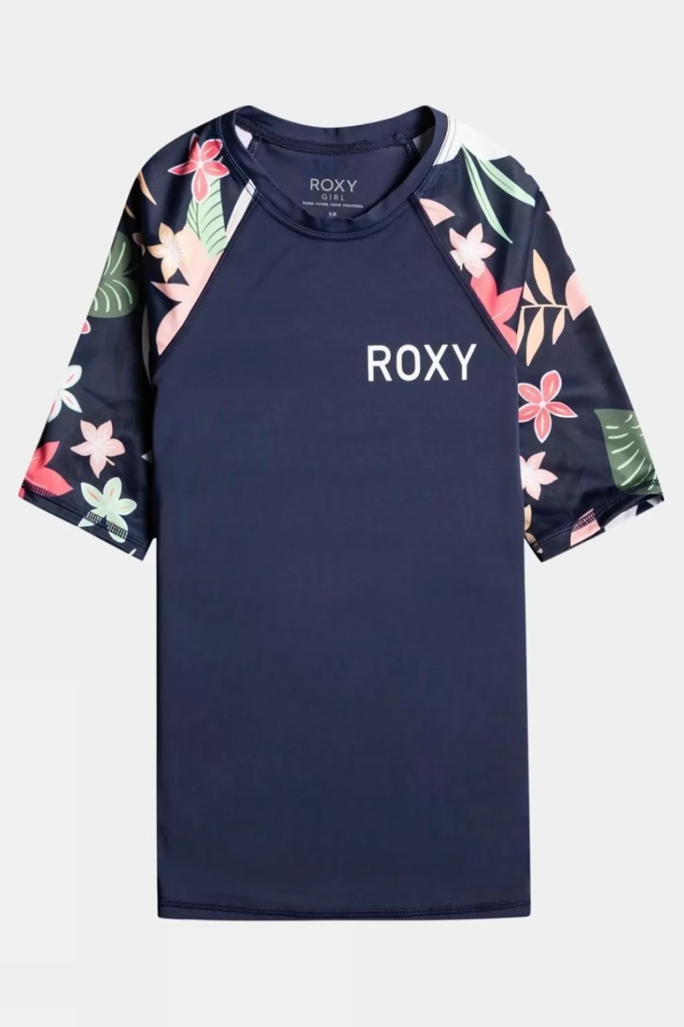 Roxy Girls Printed Short Sleeve Rashguard<Kids Swimwear