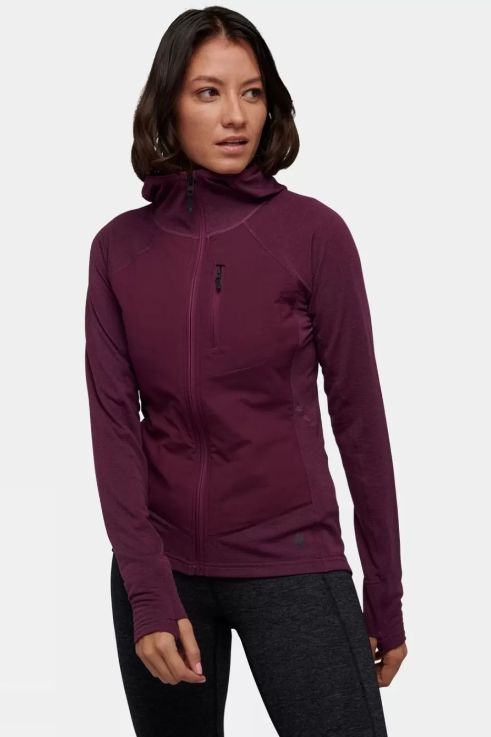 Black Diamond Womens Coefficient Lt Hybrid Hoody Fleece<Women Fleeces + Mid-Layers