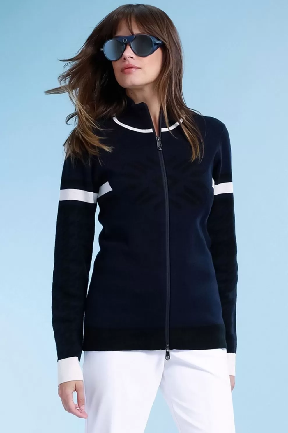 Poivre Blanc Womens Kathryn Knit Ski Jacket<Women Fleeces + Mid-Layers