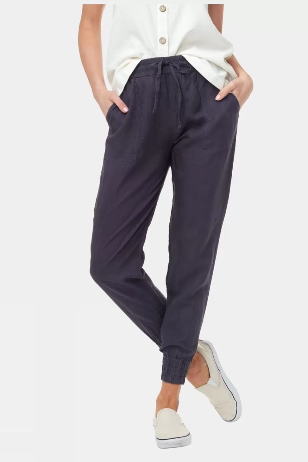 Tentree Womens Linen Thruline Pants<Women Walking Trousers