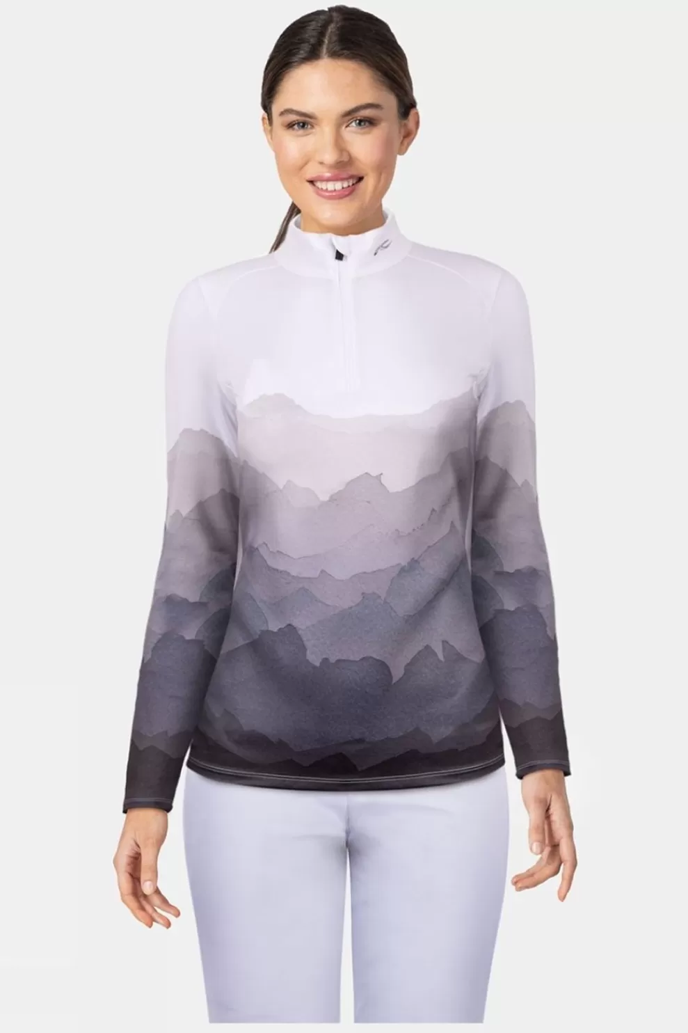 Kjus Womens Motion Print Half-Zip Top<Women Fleeces + Mid-Layers