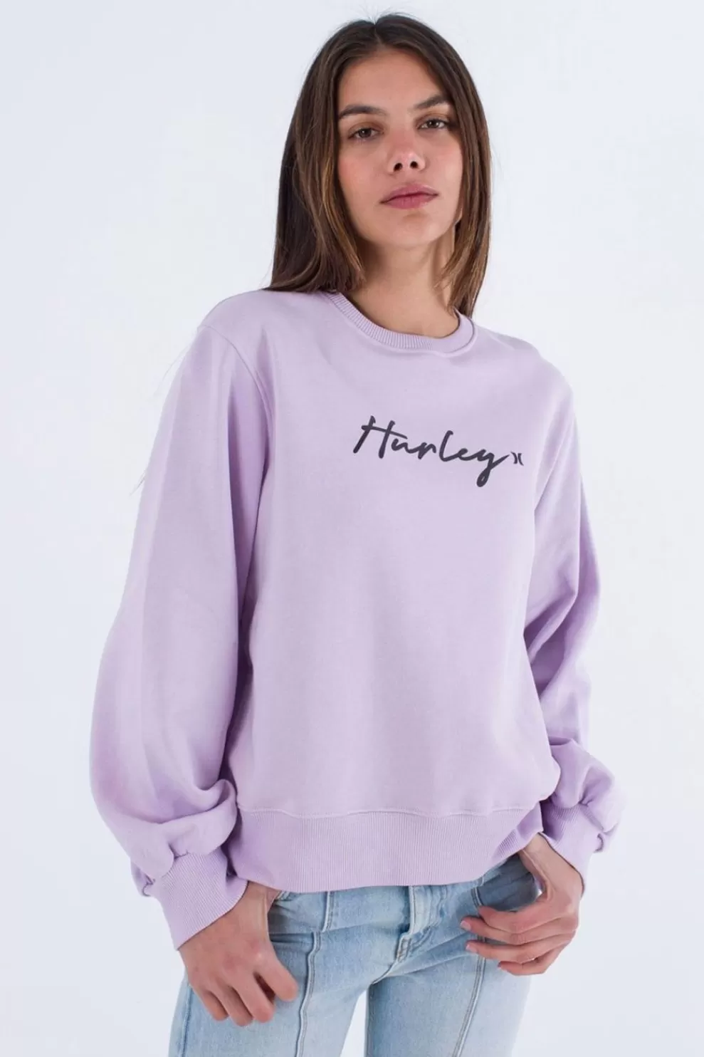 Hurley Womens Oceancare O&O Script Crew Sweatshirt<Women Hoodies + Sweats