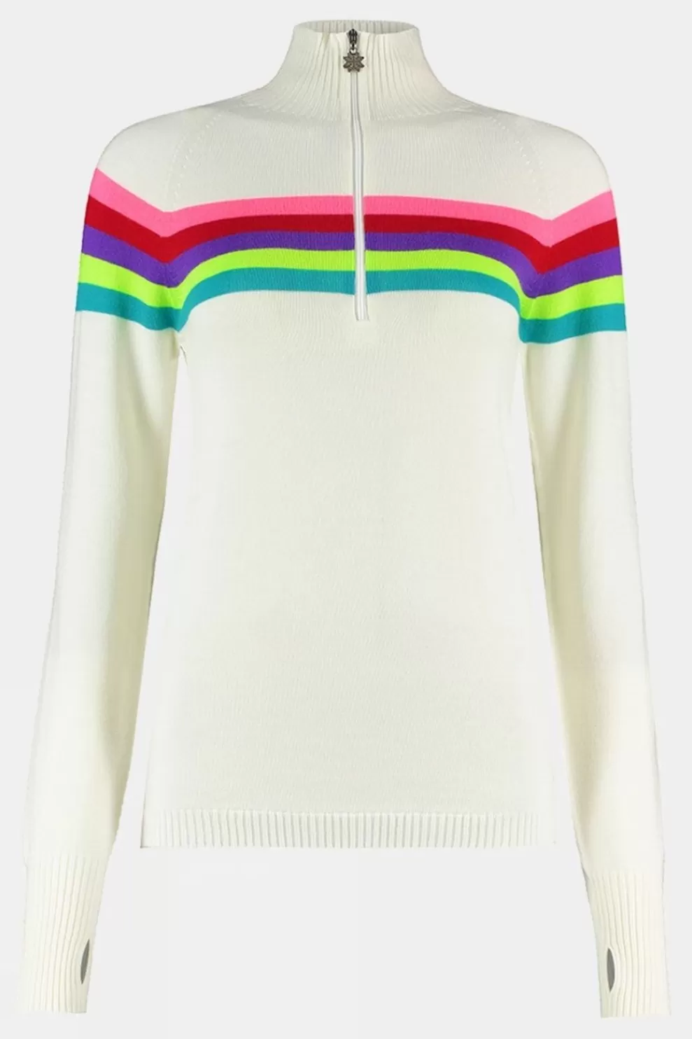 Snow Finel Womens Rainbow Merino Midlayer Top<Women Fleeces + Mid-Layers