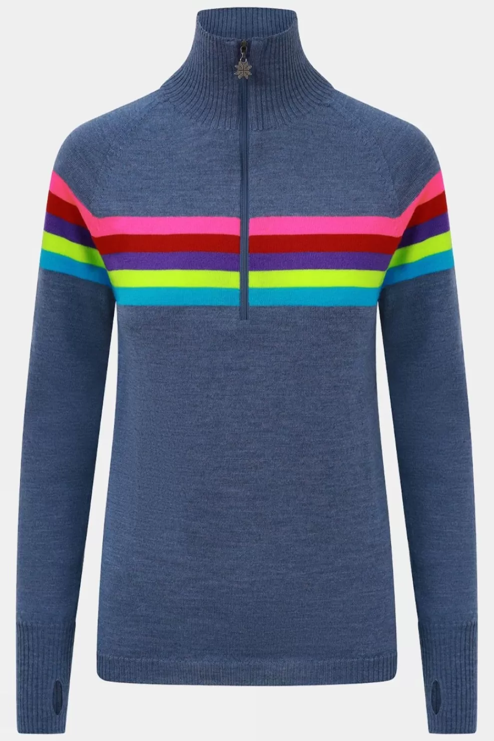 Snow Finel Womens Rainbow Merino Midlayer Top<Women Fleeces + Mid-Layers