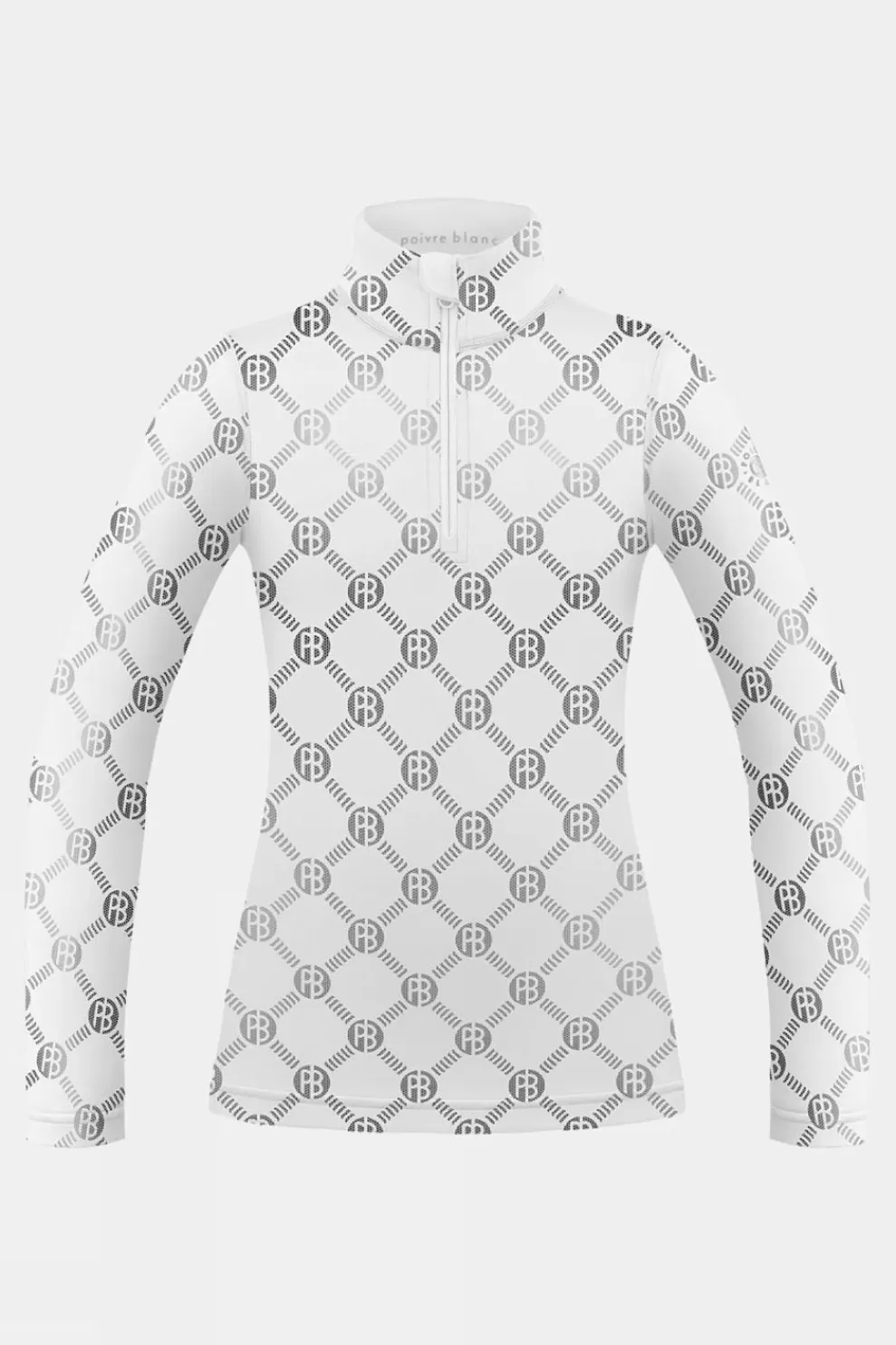 Poivre Blanc Womens Rebecca Monogram Half Zip Baselayer<Women Fleeces + Mid-Layers