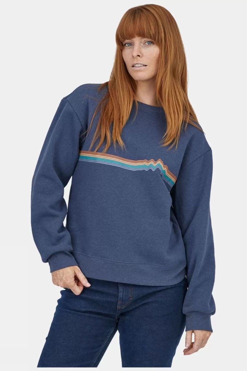 Patagonia Womens Ridge Rise Stripe Uprisal Crew Sweatshirt<Women Hoodies + Sweats