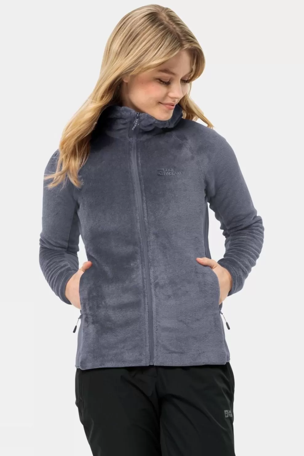 Jack Wolfskin Womens Rotwand Hooded Full Zip Fleece Jacket<Women Fleeces + Mid-Layers